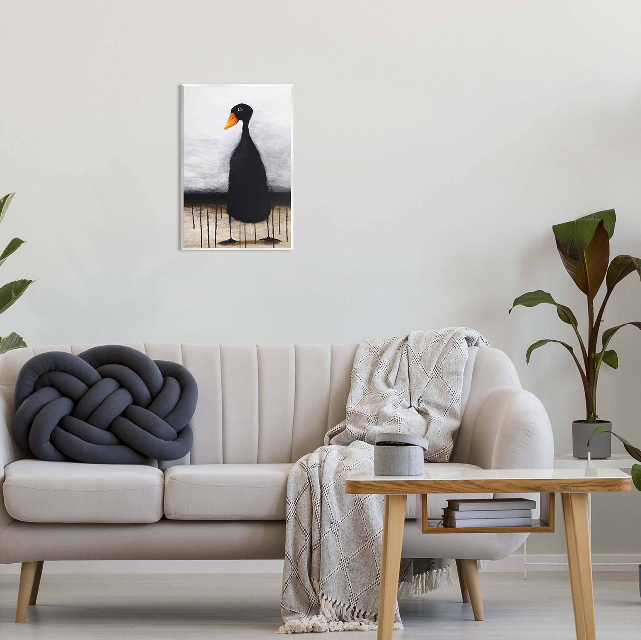 Stupell Industries Urban Black Duck Drip Painting Unframed Art Print Wall Art, Design by Lucia Stewart