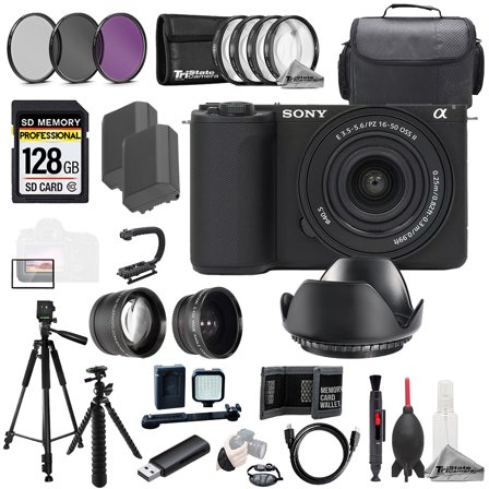 Sony ZV-E10 II with 16-50mm Lens (Black)  128GB  Ext Bat  9 PC Filtr MEGA Kit