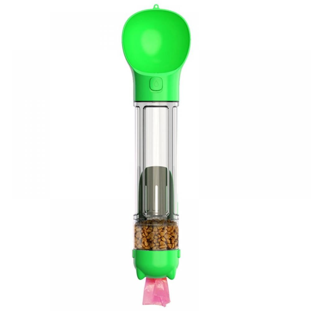 Portable Dog Water Bottle, 4in1 Dog Water Dispenser with Food