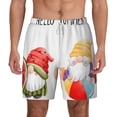 thumbnail image 3 of Uemuo Summer Gnome Pattern Mens Swim Trunks Quick Dry Board Shorts with Mesh Lining, Stretch Beach Shorts Quick Dry No-Chafing Board Shorts-XX-Large, 3 of 9