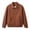 A170-Brown, variant on Mens Zip Up Wind Jackets Turn Down Collared Lightweight Casual Outerwear with Side Pockets