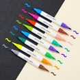 thumbnail image 6 of Juaoua 24 Colors Acrylic Paint Markers,Dual Tip Acrylic Paint Markers,Water-Based No-Bleed Paint Pens,Perfect For Rock Painting,Diy Crafts,Journaling,Travel And Classroom Projects,Classroom Supplies, 6 of 8