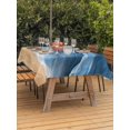 thumbnail image 2 of Outdoor Tablecloth with Umbrella Hole & Zipper, Navy Blue Coastal Beach Rectangle Tablecloth 60x120 Inch, Summer Nautical Ocean Beige Seaside Patio Table Cover Waterproof Table Cloth for Picnic/Party, 2 of 7