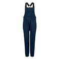 thumbnail image 6 of Overalls for Women Loose Fit Fuzzy Sherpa Lined Warm Winter Jumpsuits Adjustable Strap Fleece Overalls with Pockets Navy S, 6 of 6