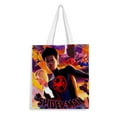 thumbnail image 1 of Spider-Man: Across the Spider-Verse Bolso de tela con estampado de lienzo para mujer, bolsa de compras reutilizable y estética, con cremallera interior, regalo para mujer, 35 × 40 cm., 1 of 6