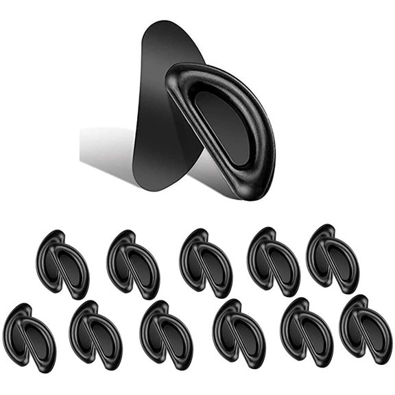Eyeglass Nose Pads, Stick on Anti-Slip Soft Silicone Adhesive Nose Pads for Glasses Eyeglasses Sunglasses 20 Pairs 2mm Black By TORUBIA