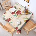 thumbnail image 2 of Pioneer Flower Floral Print Pattern Square Tablecloth,Waterproof Square Table Cover,Wipeable Spillproof Washable Table Cover for Home Kitchen Party Decor 60"x60"(152x152cm), 2 of 6