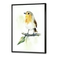 thumbnail image 3 of Designart 'Little Robin Bird Sitting On A Branch' Traditional Framed Canvas Wall Art Print, 3 of 5
