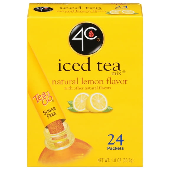 4C Totally Light Natural Lemon Iced Tea Mix, 24ct