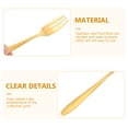 thumbnail image 3 of 4Pcs Fruit Forks Stainless Steel Food Picks Three Prong Toothpicks Kitchen Gadget, 3 of 8