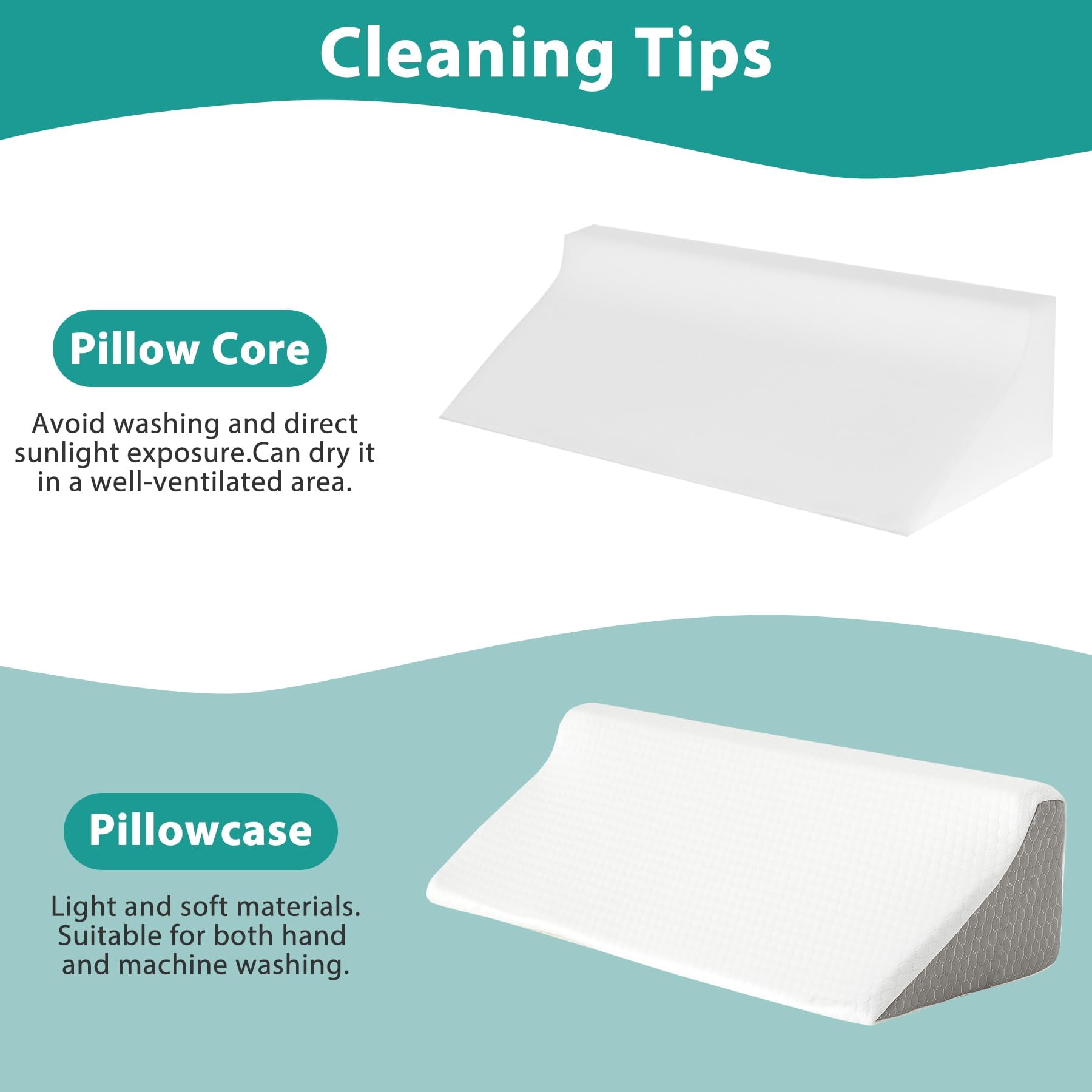 Wedge Pillow For Side Sleeping  Comfort Foam Sleeper Bed Wedges & Body Positioners After Support Preventing White/grey