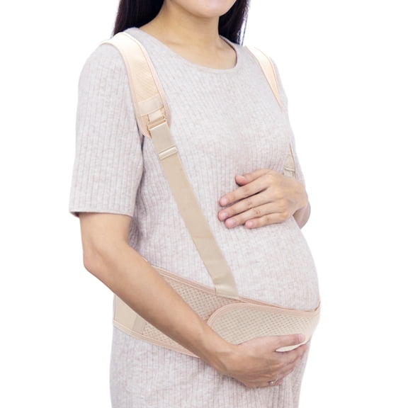 Vocoste Pregnancy Support Bands Belly Bands for Pregnant Women Maternity with Adjustable Straps Medium Apricot