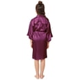 thumbnail image 1 of sertiohcv Kids Girls Pajama Set Silky PJS Button-Down Sleepwear Girls Robes Birthday Kids Party Wedding Bridal Party Flower Girl Robe Purple Size for A, 1 of 8