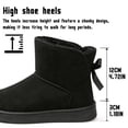 thumbnail image 3 of Knivor Cozy Winter Boots for Women Fuzzy Warm Ankle Snow Boots with Back Bow Detail Stylish Slip On Short Boots for Casual Cold Weather Outdoor Wear, 3 of 9