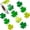 Green, variant on Yippzo 500Pcs St. Patrick's Day Stickers Roll, Shamrock Stickers for St Patricks Day Decorations, Self-Adhesive Laser Seal Labels Decor for Envelope Cards Gift Bags