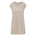 thumbnail image 4 of Puliio T Shirt Dresses for Women Summer V Neck Short Sleeve Side Slit Mini Casual Loose Everyday Dress, 4 of 4