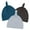 B.Blue/S.Blue/D.Grey, variant on Soft Warm Baby Hats | Adjustable Top Knot Baby Beanie | Custom Baby Caps