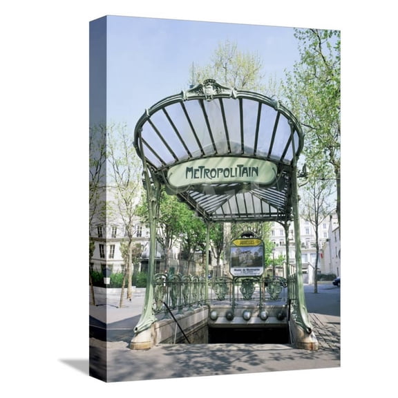 Abbesses Metro Station, Paris, France, Transportation Stretched Canvas Wall Art by Roy Rainford Sold by ArtCom