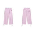 thumbnail image 7 of Summer Pants for Women Woman Petite Womens Wide Leg Trouser Pants for Women Trendy plus Size Athletic Pant Lined Running Work Clothes Cute Lightweight Stretch Comfy Womens Loose Sweatpants Pink L, 7 of 7
