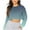 Army Green, variant on cocolona Womens Cropped Sweatshirts Fall Long Sleeve Crew Neck Shirts Fashion Casual Gradient Color Pullover Tops
