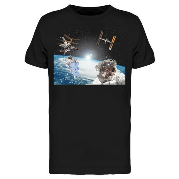 A Selfie In Space T-Shirt Men -Image by Shutterstock, Male 3X-Large