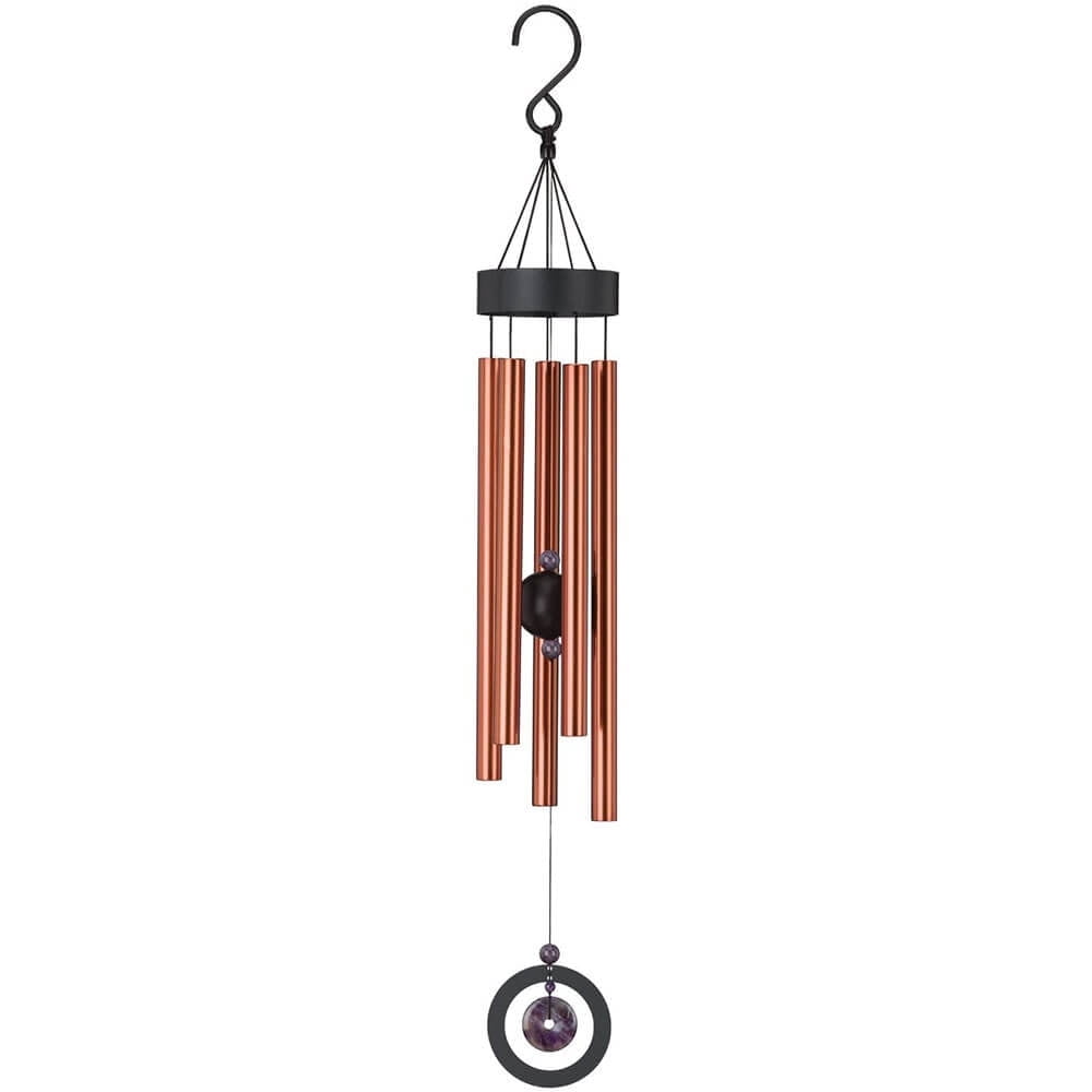 Regal REGL11431 32 inch Healing Stone Wind Chime - Amethyst