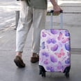 thumbnail image 3 of Purple Butterfly Lavender Pattern Luggage Cover Fashion Suitcase Cover Baggage Covers Fit 25-28 Inch Luggage (Go Travel), 3 of 5