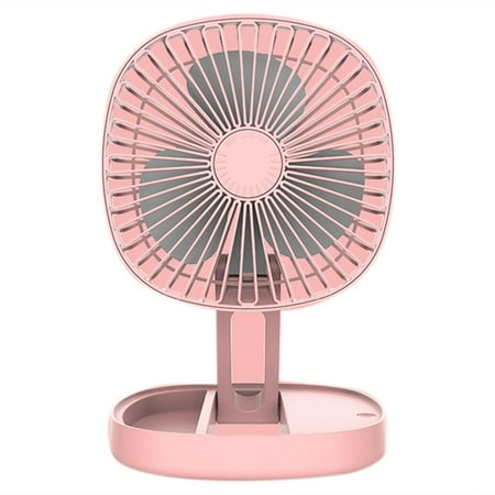 

Retractable Folding Mini Desktop Fan Outdoor USB Fan Charging Pink