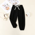 thumbnail image 2 of LWNYDPLSD Girls Cargo Sweatpants 6-9 Month Girl Pants 0-3 Pants Baby Boy 12 Month Clothes Best Gifts for Mom 6-12 Month Boy Clothes Winter Clothes, Black 18-24 Months, 2 of 4
