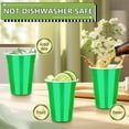 thumbnail image 5 of 100 Pack Green Plastic Cups 16 oz,Disposable Cups for Party,Heavy Duty Drinking Cups, Graduation Shot Cup for Wedding Birthday Beer Taste Serving Snack Sample Tastings Barbecues Picnic, 5 of 16