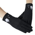 thumbnail image 2 of HEVIRGO Women Rabbit Ear Dotted Thin Cotton Anti UV Slip Driving Gloves, 2 of 10