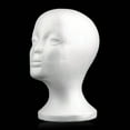 thumbnail image 5 of Female Head Model Foam Mannequin Head Hats Glasses Wigs Display Stand for Home Salon Store-, 5 of 8
