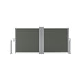 thumbnail image 2 of Auvent Rétractable Double Face – Séparateur d'Intimité Extérieur – Patio, Terrasse et Balcon – Polyester 280 g Résistant à la Pluie et aux UV – Installation Facile – Gris, 71x236 Pouces, 2 of 7