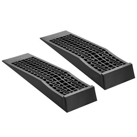 KFFKFF Car Ramps, Set of 2 with 20,000 lbs Capacity, 2.56-inch Lift, Portable Low-Profile Design for Garage Maintenance and Oil Changes, Durable for Low-Chassis Vehicles and Jack Support