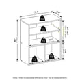 thumbnail image 2 of Pemberly Row Contemporary 3-Tier Display Bookcase in French Oak, 2 of 6