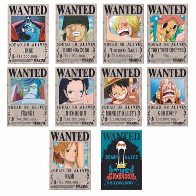 Shiyao Anime One Piece Pirates Wanted Posters 10pcs Set Walmart Com Walmart Com