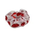 thumbnail image 1 of Handmade Red Lip Embroidered Organza Hair Scrunchie, 1 of 5