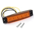 thumbnail image 3 of 10pcs Yellow 24V 6 LED Side Marker Indicators Lights Lamp for Bus Truck Trailer, 3 of 12