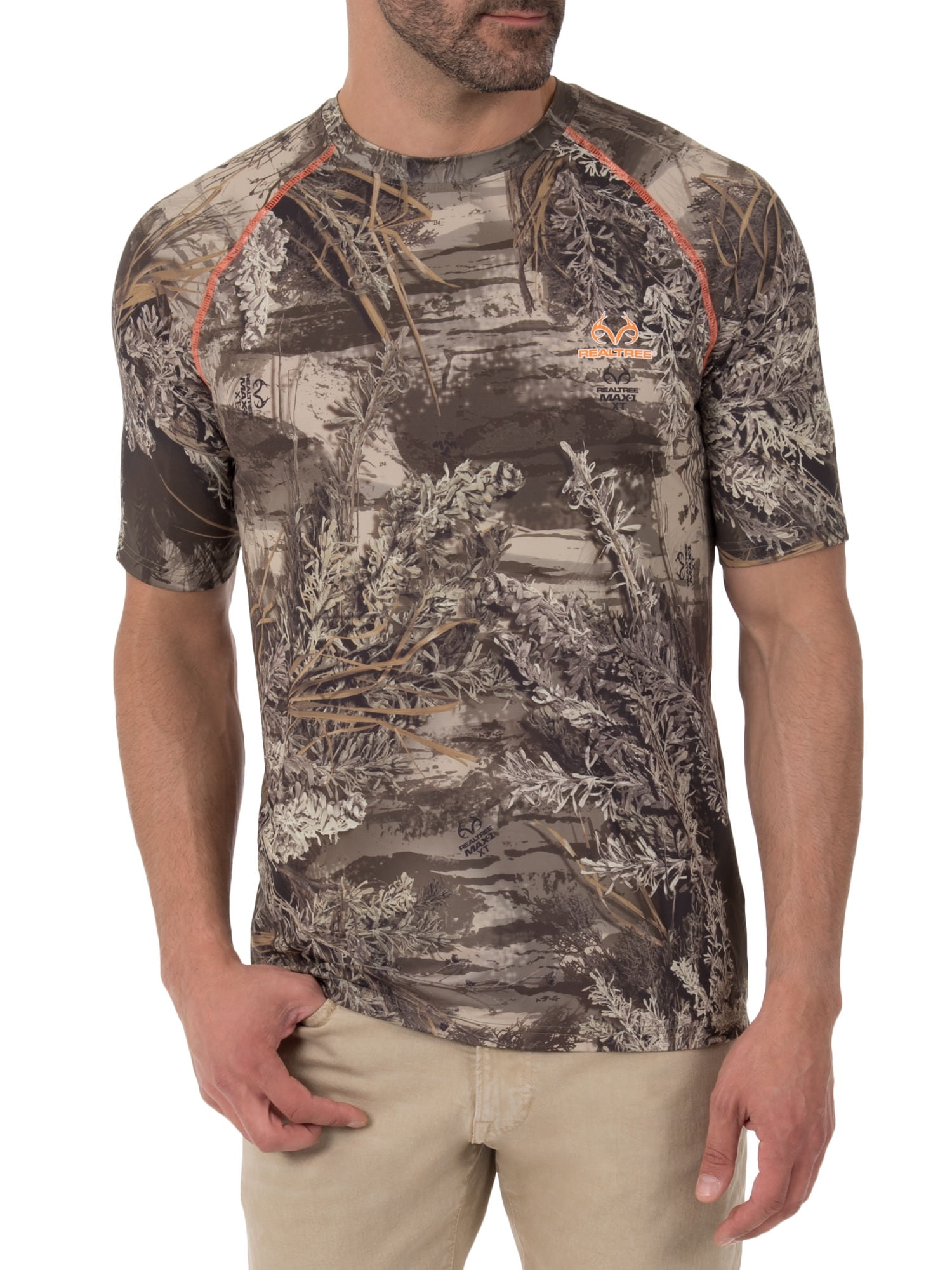 Men's Camo Insect Repellent Flex Performance Short Sleeve Tee Shirt