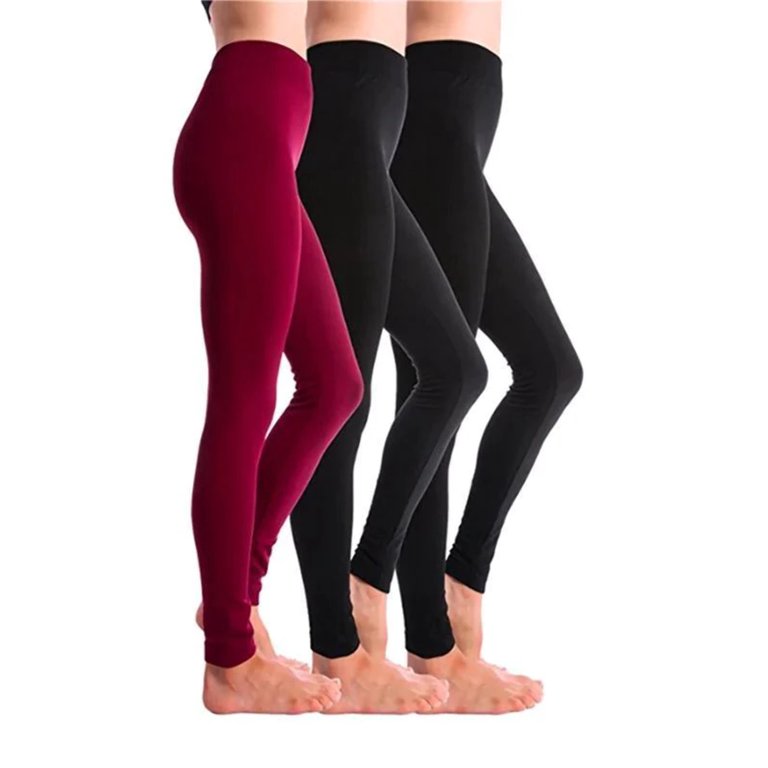 5 Pack Women s Fleece Lined Leggings High Waist Stretchy warm