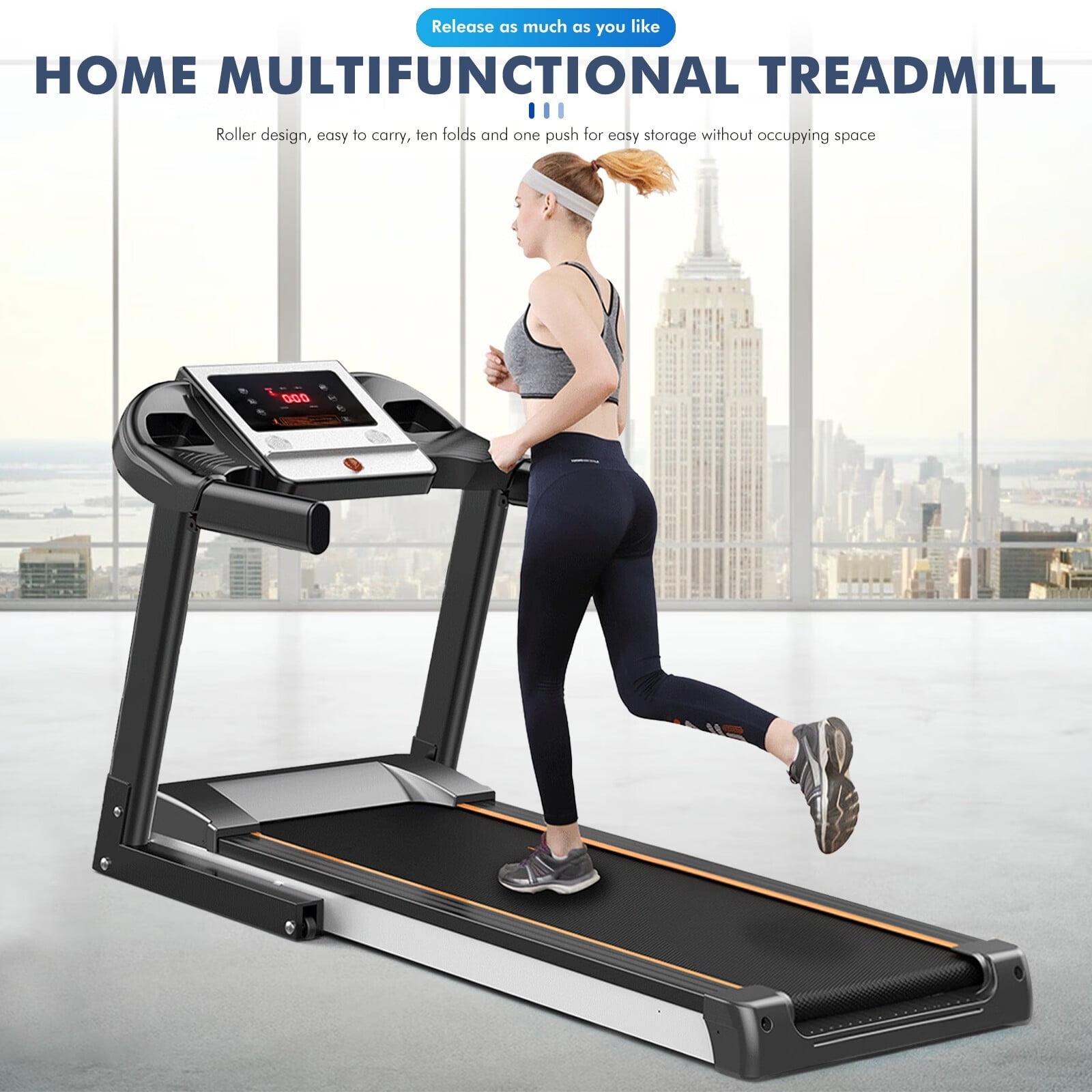 UnderDesk Walking Treadmill Jogging Exercise Machine Remote Control Home Walking Jogging