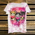 thumbnail image 4 of Xdegoge Valentines Day Tshirts for Women Plus Size Cute Cats Print T-Shirt Summer Heart Graphic Tees Short Sleeve Crew Neck Shirts, 4 of 6