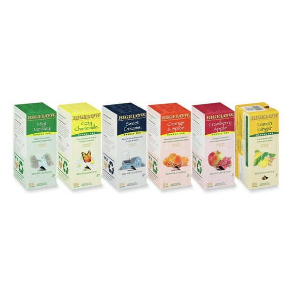 Bigelow RCB17578 Assorted Tea Packs - Six Flavors (168/Carton)