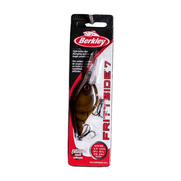 Berkley Frittside Fishing Lure, Brown Craw, 3/7 oz