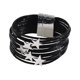 thumbnail image 4 of Pulsera tipo brazalete para niña, pulsera apilable, artículos para fiestas, multifuncional . Negro, 4 of 8