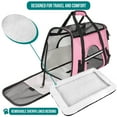 thumbnail image 4 of PetAmi Airline Approved Pet Carrier for Cat, Soft Sided Dog Carrier for Small Dogs, Cat Travel Supplies Accessories for Indoor Cats, Ventilated Pet Carrying Bag Medium Large Kitten Puppy, Small Pink, 4 of 7