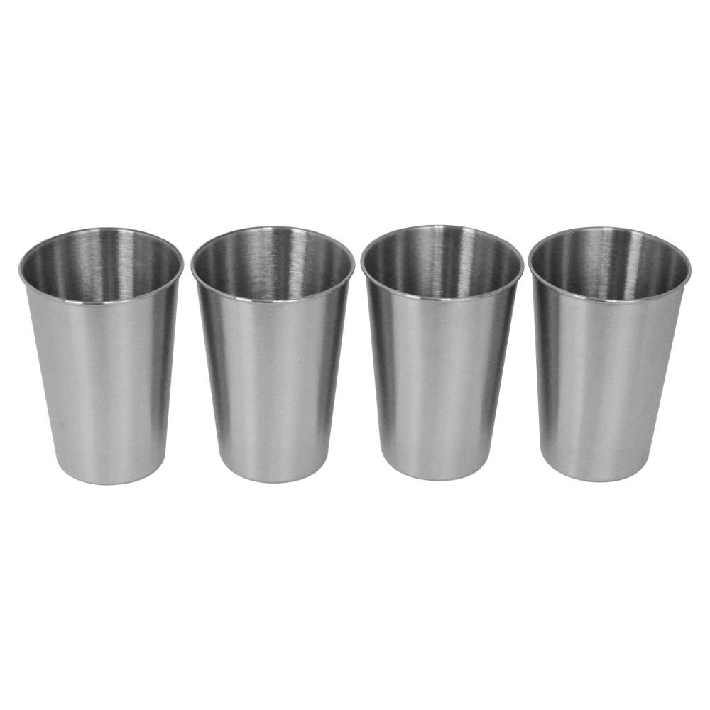 Southern Homewares Stainless Steel Pint Cup 16oz, Set of Four Walmart