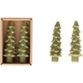 thumbnail image 1 of Creative Co-Op Unscented Tree Shaped Taper Candles, Cedar Green, Boxed Set of 2, 1 of 3