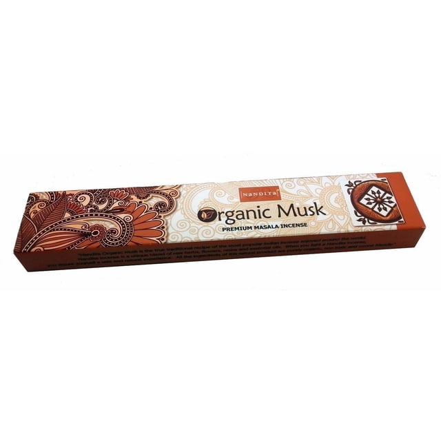 Varillas de incienso Organic Musk Premium Masala, caja de 15 g (12)