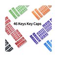 thumbnail image 2 of 46 Keys Key Caps FOS Step Ergonomic Wear Resistant Clear Font Typing PBT Two-color Injection Computer Mechanical Keyboard Keycaps - Dark Coffee, 2 of 5